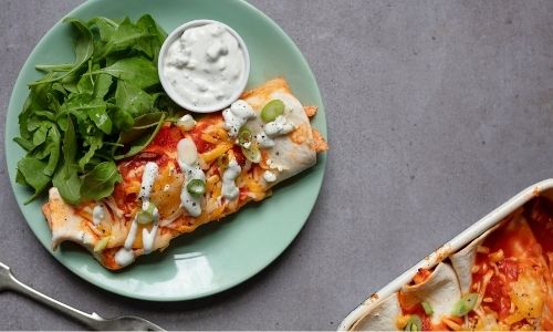 Buffalo Chicken Enchiladas